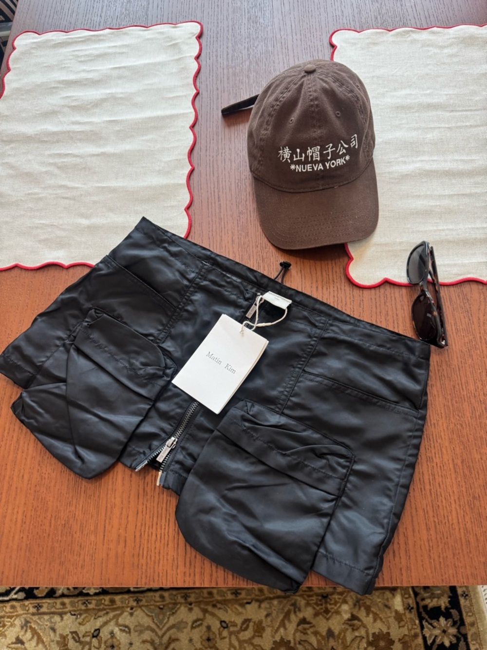 Alan K Black Quilted Cargo Shorts